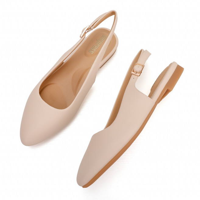 엠프리스 발편한 슬링백 샌들 펌프스 힐 EP-78 베이지 1cm 여름 구두