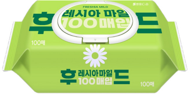 후레시아 마일드 캡형 100매입 물티슈, 100매, 1개