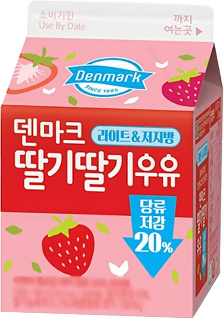 덴마크 딸기딸기우유, 300ml, 20개