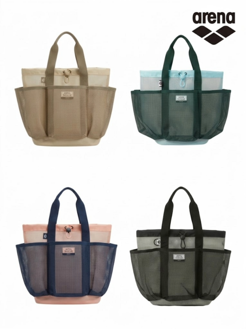 아레나 메쉬 포켓 가방 AB19 수영 수영장 망사 물놀이 손가방, 아레나 메쉬포켓가방 AB19 블랙