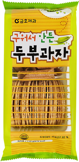 금호제과 저나트륨 전통 구워서 만든 두부과자, 110g, 1개