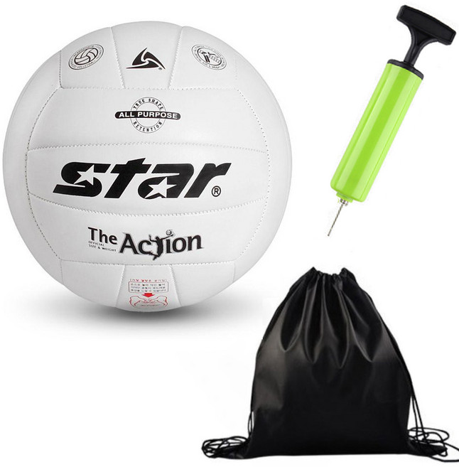 스타 더액션 배구공 5호 + 볼가방 + 볼펌프, 1개