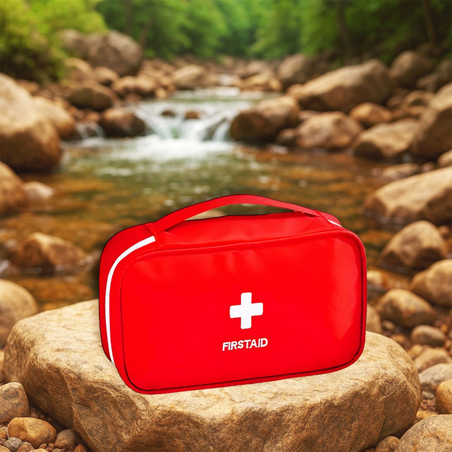 지엔리 아크포인트 응급약 구급 파우치 여행 경량 휴대용, 스칼렛 1개