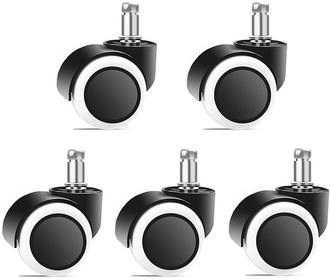 우레탄 저소음 의자바퀴 캐스터 간편 교체 5p세트, 5개, 혼합색상