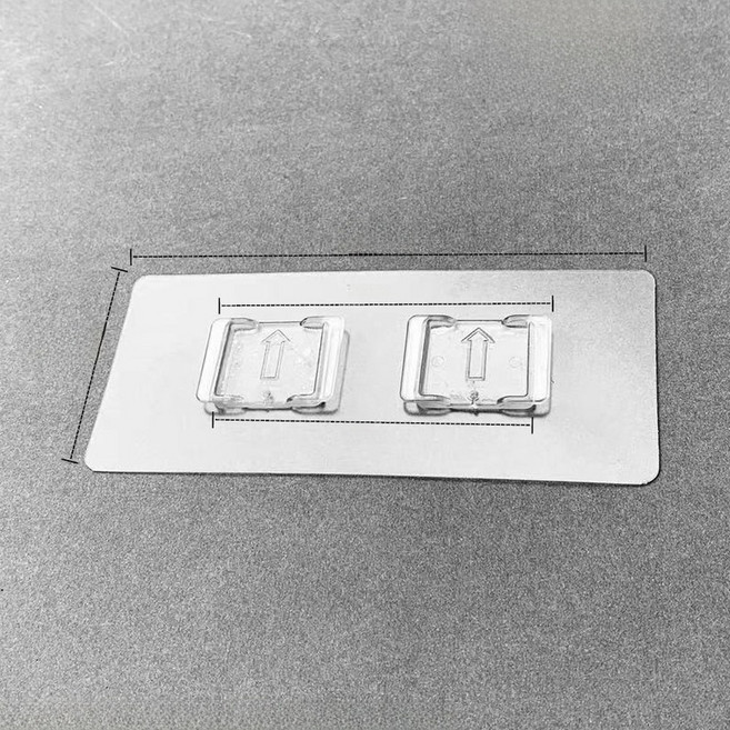 욕실 무타공 무자국 접착식 카드 없이 액세서리 클립 선반 버클 스티커형 수납 벽걸이, 9 4cm 1장