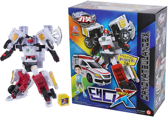 헬로카봇 댄디 앰뷸런스 엑스 로봇 장난감, 혼합색상, 1개