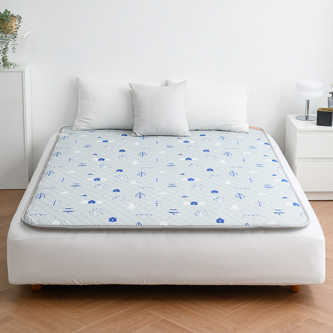 한일의료기매트 카본 탄소매트, 09 윈터 스카이블루, 더블(200cm x 140cm x 두께 3cm)