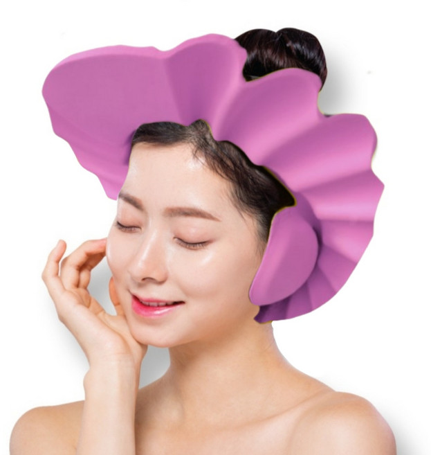 SAVE MASTER 성인 샴푸캡 머리감기캡 샴푸모자 어른 헤어캡, 핑크색 대형 샴푸캡, 1개