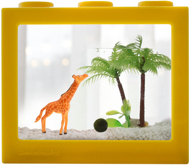 세남자바스켓 귀여운 동물친구들 국산 마리모 키우기 DIY세트, 기린세트+멜란지옐로우 블럭, 1개