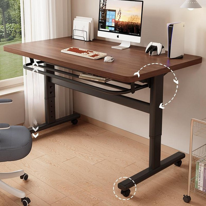 온트렌디 수동모션데스크 스탠딩 책상 모션 이동식, (2단 커피) 손잡이형