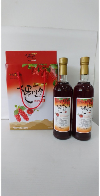 거창오미자영농조합 맛있는 웰빙푸드 산골미소 오미자청 750mL/2P, 1세트, 2개입