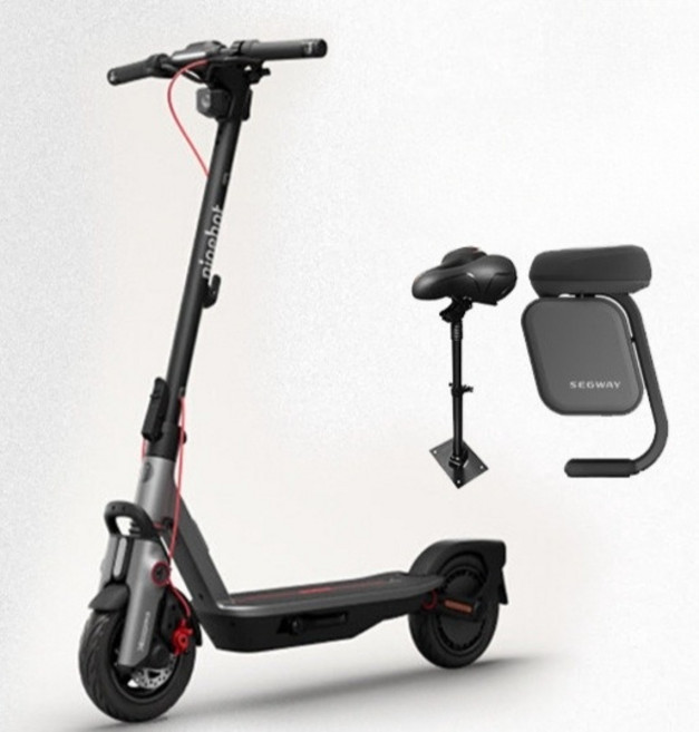 나인봇 F3 전동 스쿠터 접이식 경량 킥보드 접이식 경량 이동기기, 46.8V, F3+ 시트 잠금 컵홀더 가방