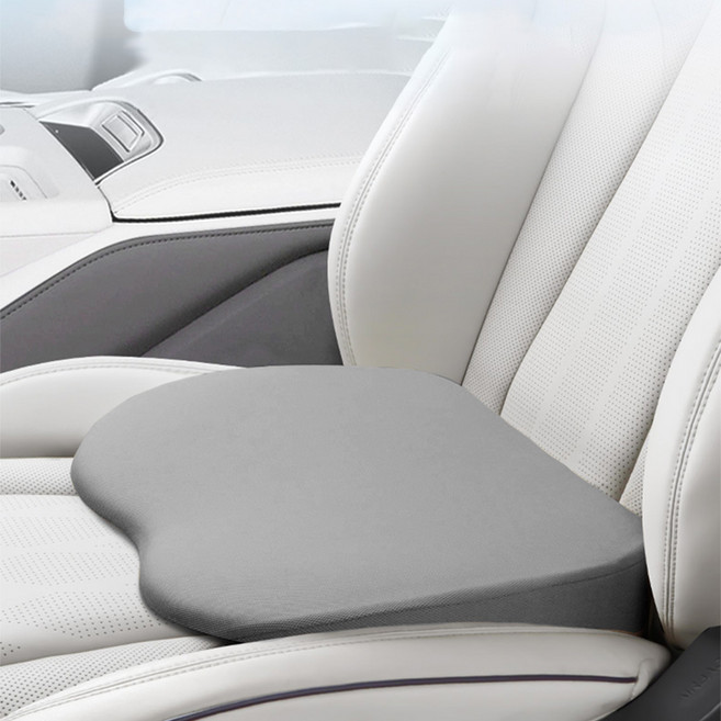 원쿡 차량용 키높이 방석 시야확보 메모리폼 운전석 앞좌석 엉덩이 쿠션 사계절용, 1개, 그레이