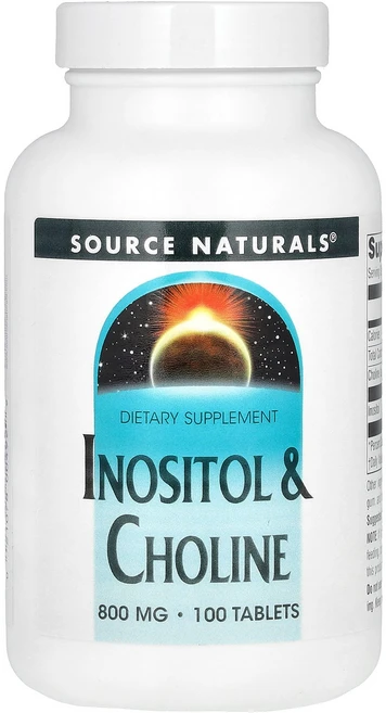 Source Naturals 이노시톨 & 콜린 800 mg 100 정 Naturals (소스 내추럴스), 1개, 100정 - 쿠팡