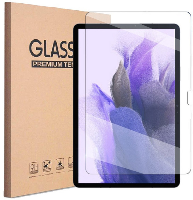 갤럭시탭S7 FE 12.4 호환 9H강화유리 액정 보호필름 SM-T733N T735 T735N T736 T736N 삼성 2021, 강화유리 액정 필름1매