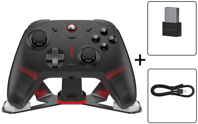 [CTK] 게임써 사이클론2 GameSir Cyclone 2 게임패드 무선 블루투스 컨트롤러 안드로이드호환 건은신화 오공지원 1개 본품+충전지지대 블랙, 본품+충전지지대 블랙 × 1개