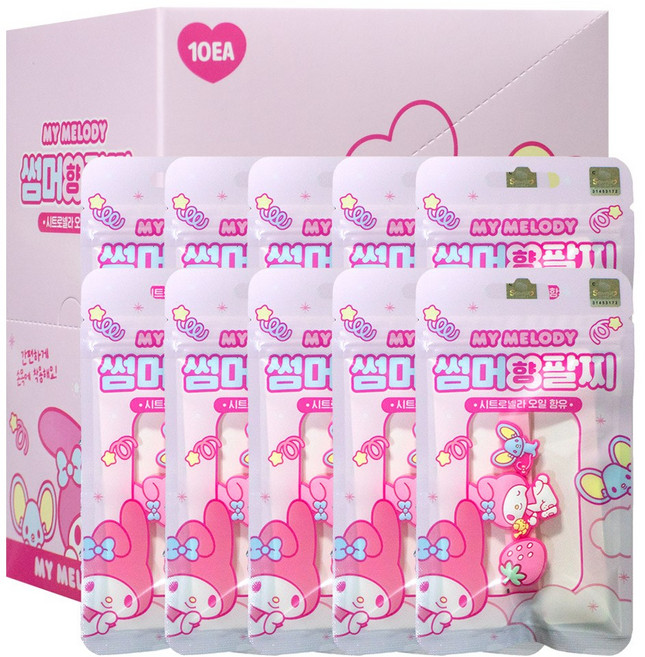 아텍스 마이멜로디 썸머향 모기퇴치팔찌 1개입, 10개, 산리오 마이멜로디