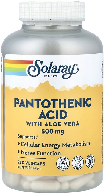 솔라레이 판토세닉 애시드 500mg 베지캡, 1개, 250정 - 쿠팡