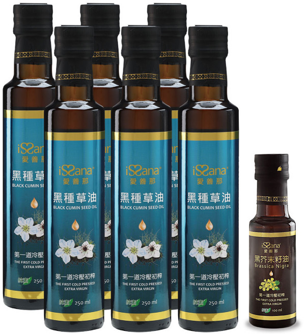 iSSana 愛善那 黑種草油, 6個, 250ml