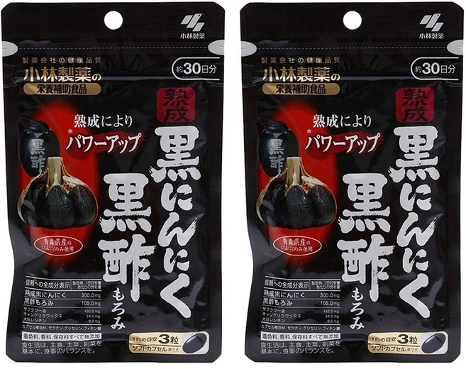 고바야시 영양 보조 식품 숙성 흑마늘 흑초 전국 소프트캡슐, 2개, 90정 - 쿠팡
