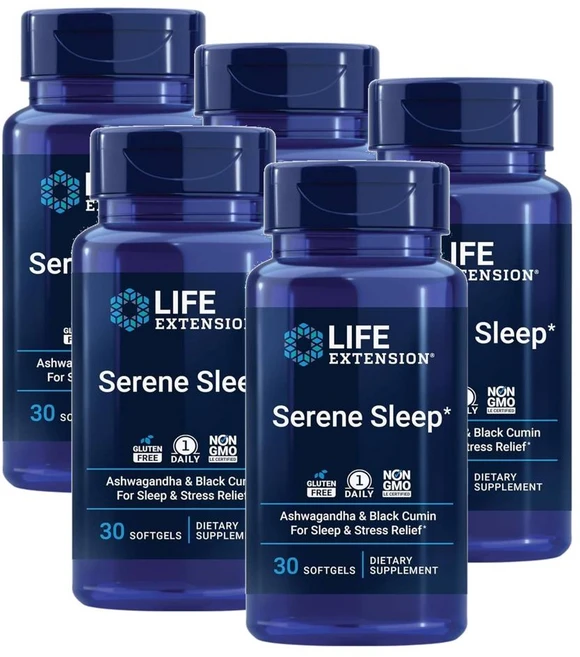 라이프 익스텐션 세렌 슬립 아슈와간다 블랙큐민 소프트젤 Life Extension Serene Sleep, 5개, 30정 - 쿠팡