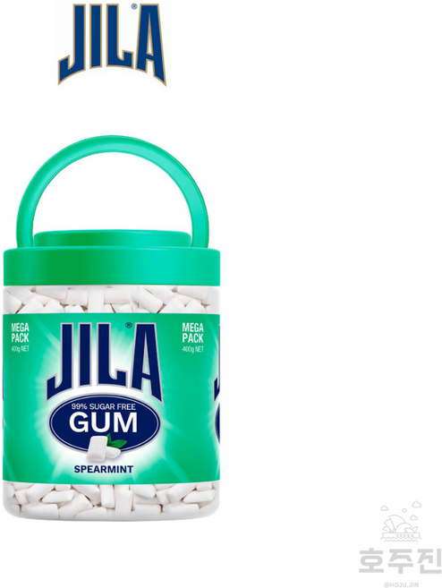[자일라] 호주 Jila 스피아민트 츄잉껌 대용량, 1개, 400g