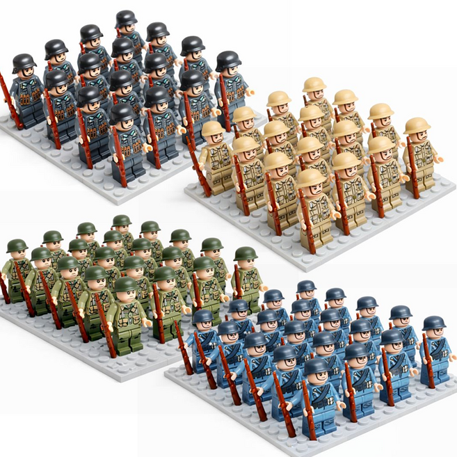 밀리터리 미니피규어 블럭 20개세트 4종, 1세트, 옵션3번 독일군인