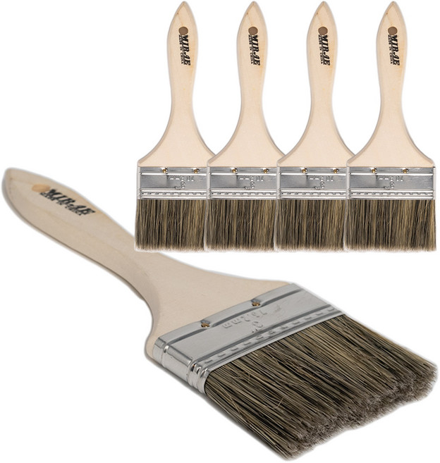 다용도 작업용 붓 수성 유성 방수작업 붓 도장 막붓, 5개