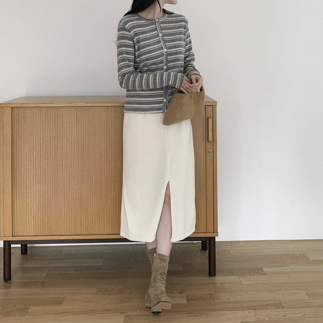 [무디에]국산 겨울 코듀로이 앞트임 밴딩 A라인 롱스커트 골덴 롱 스커트 슬릿 스커트 겨울치마 체형커버 스커트 포그니 스커트 밴딩치마 골덴치마 코듀로이치마 데일리룩 홈웨어룩