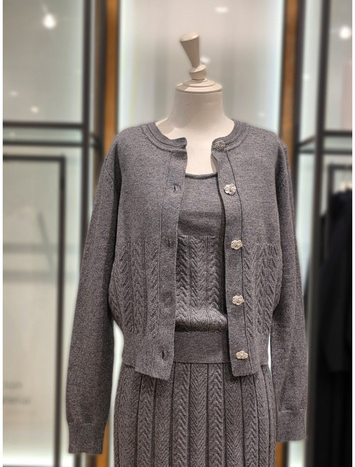 [백화점 정품] 듀엘 [시흥점] DEWL쥬얼 버튼 탑&가디건 세트_L261KSL003