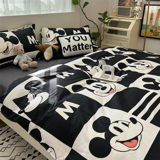 캐릭터 침구 세트 겨울 침대 차렵이불 싱글 더불 이불 커버세트