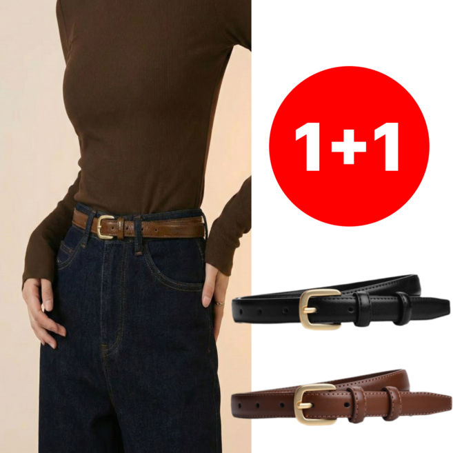 써모텍 여성 고급 가죽 정장 캐주얼 벨트