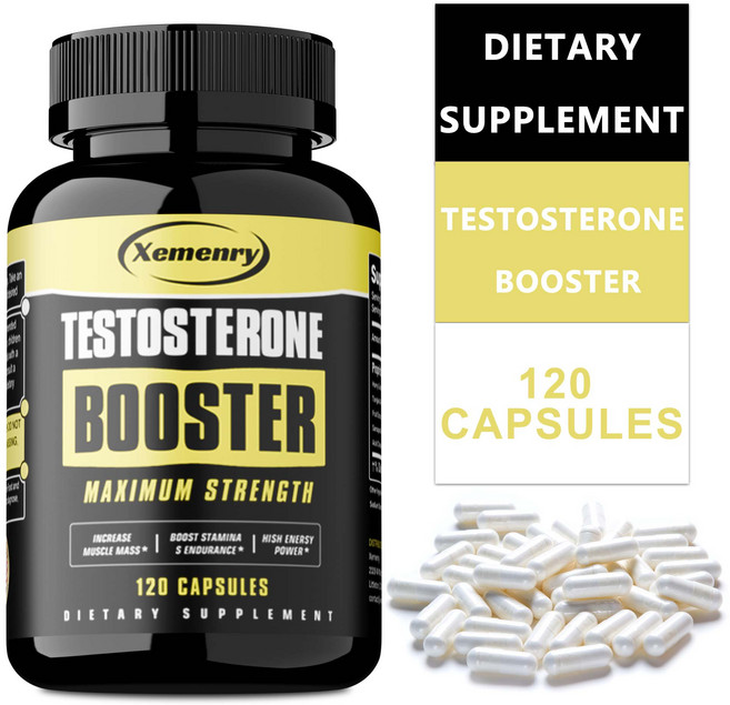 천연 에너지 부스터 - 통캇 알리 뿌리 추출물 톱팔메토 야생 얌 뿌리 추출물과 같은 성분 - 근육 성장을 촉진하고 운동 지구력을 지원합니다 - 식이 캡슐, 1개, 60정