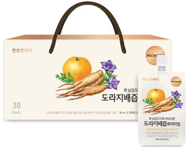 천호엔케어 도라지 배즙 프리미엄, 80ml, 40개