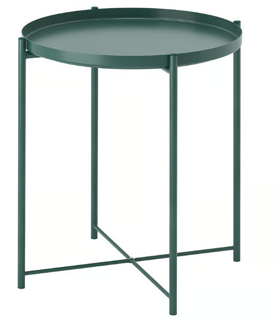 이케아 글라돔 침대협탁 사이드테이블 쇼파옆 철제 그린, 1개