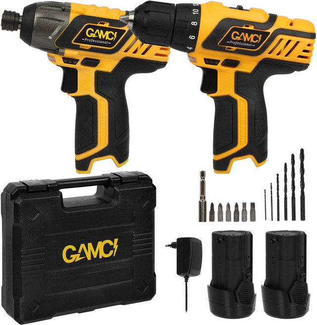 12V 충전 무선 드릴 + 임팩트 드라이버 2종 콤보 풀셋 KC인증, 본품 + 배터리2개이상, 1세트