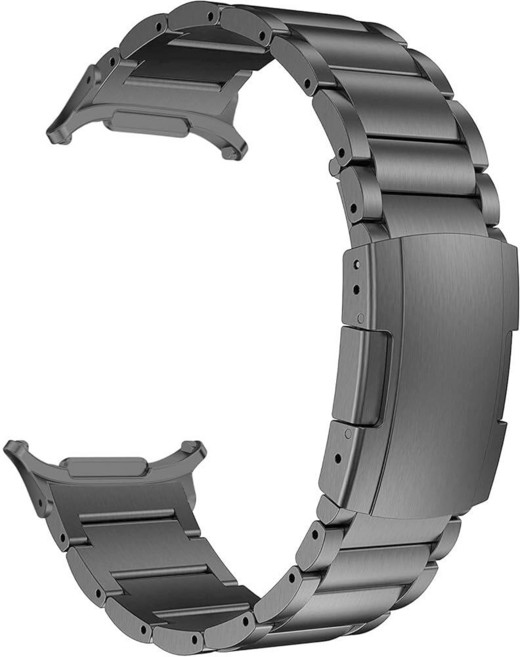 MaKTech 티타늄 밴드 갭 커넥터가 없는 메탈 팔찌 스트랩 삼성 갤럭시 워치 8 40/44mm 및 클래식 46mm [2025]용 (실버), Watch Ultra, 회색
