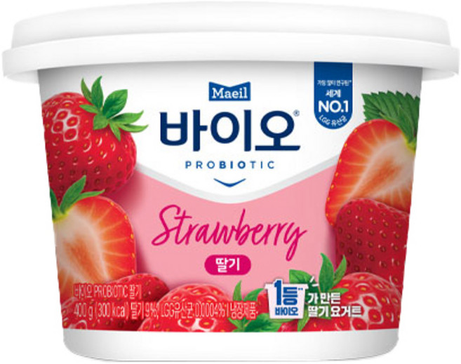매일바이오 프로바이오틱 딸기요거트 400g 6개입 냉장무료배송, 6개