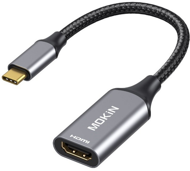 MOKIN USB-C 3.0 轉 HDMI 4K 影音轉接線, 1個, MOKiN USB-C3.0轉RJ45 千兆網線轉接器 多設備相容 高速穩定