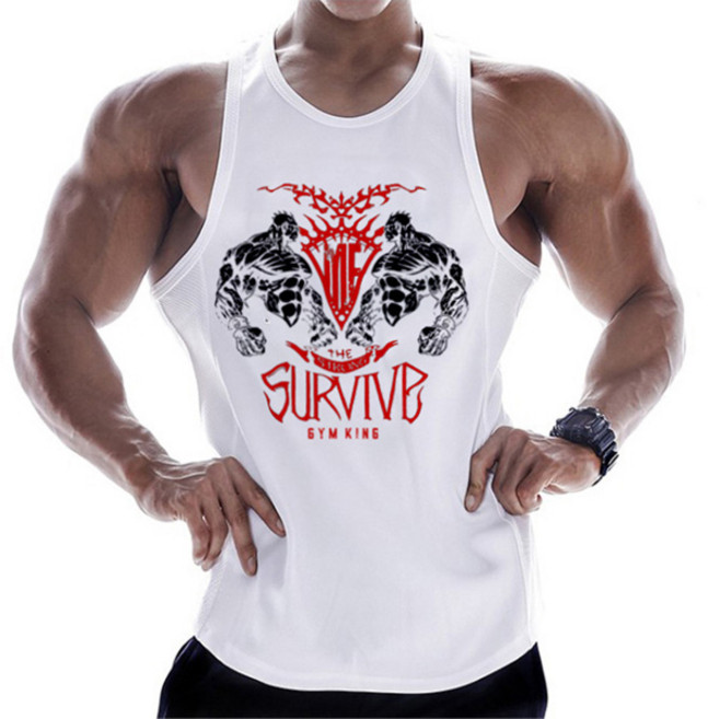 장바9니 마계대전 헬스나시 기능성머슬탑 남자민소매 운동복