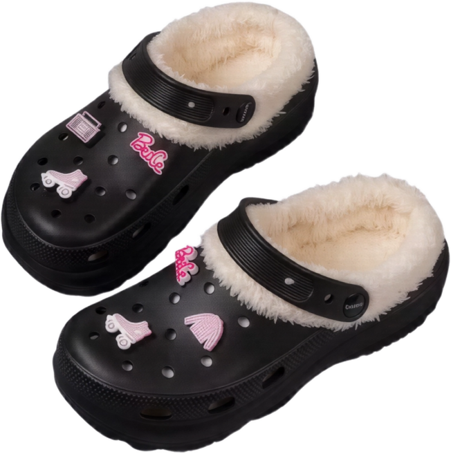 비브온 4cm 푹신한 키높이 여성 털 슬리퍼