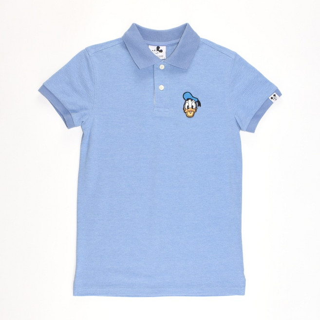 디즈니 스카이블루 면 도날드덕 반팔카리티셔츠 아동 85 공용
