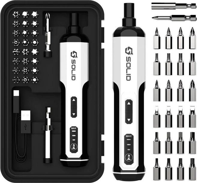 솔리드 충전 전동 드라이버 4V 드릴 가정용 미니 소형 세트 S-MD40 - 쿠팡