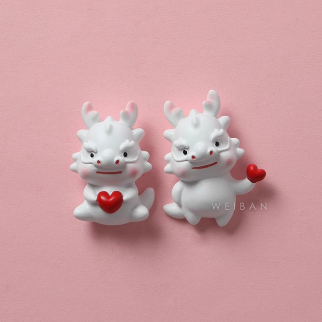 2024년 청룡띠 냉장고 마그네틱 용띠 장식 아기드래곤풀세트, 하트드래곤세트