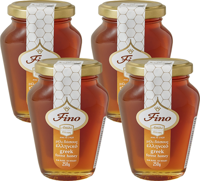 Attiki 아티키 그리스 포레스트 피노 감로꿀 홈쇼핑 꿀, 4개