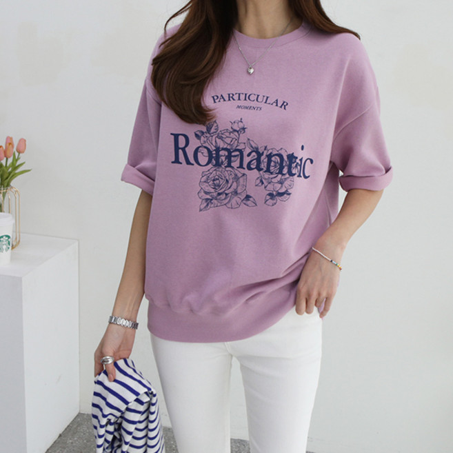 마이쏭 여성 빅사이즈 루즈핏 반팔티 파티레터링7부맨투맨