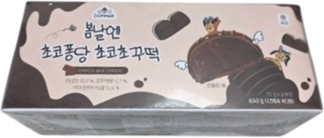 [여수언니] 봄날엔 초코퐁당 초코초꾸떡 (70 g x 6개입), 1박스, 420g