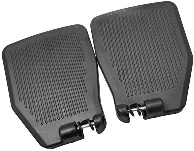 FWT 휠체어 발판 페달 안정적인 줄무늬 질감 성인용 발판 견고함, 20.5cmx15.5cm, 검은색, PP, 1개