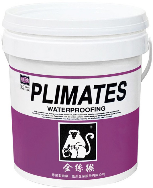 PLIMATES P-731 自潔型防水隔熱彈性漆 1加侖裝/5加侖裝, 白色, 4kg, 1個