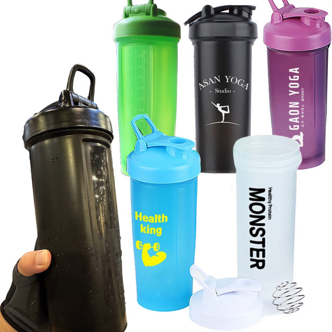 쉐이커 보틀 프로틴 쉐이크 통 스포츠 헬스 물병 BPA free, 1개, 1L, 01 블랙